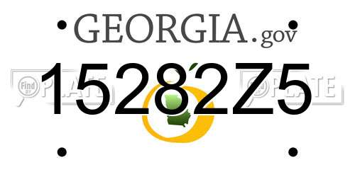 15282Z5 Georgia License Plate