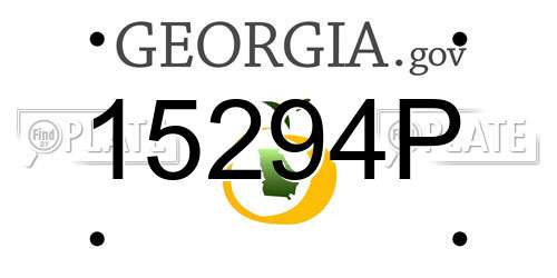 15294P Georgia License Plate