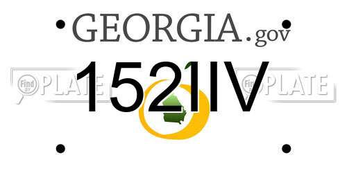152IIV Georgia License Plate
