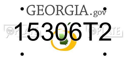15306T2 Georgia License Plate