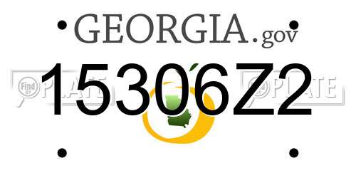 15306Z2 Georgia License Plate