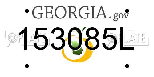 153085L Georgia License Plate