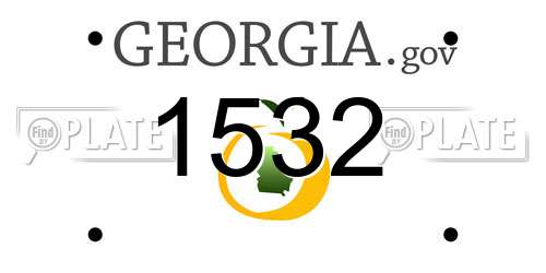 1532 Georgia License Plate