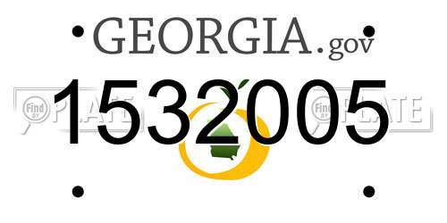 1532005 Georgia License Plate