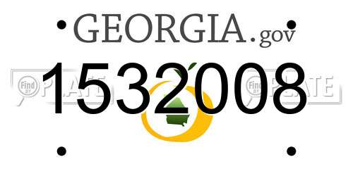 1532008 Georgia License Plate