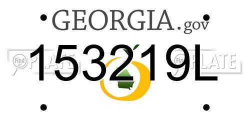 153219L Georgia License Plate
