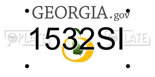1532SI Georgia License Plate