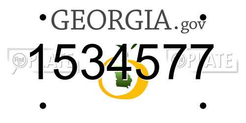 1534577 Georgia License Plate
