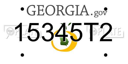 15345T2 Georgia License Plate