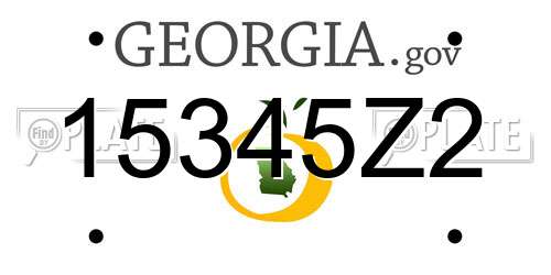 15345Z2 Georgia License Plate