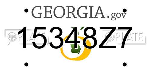 15348Z7 Georgia License Plate
