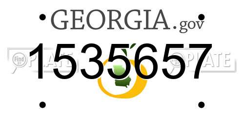 1535657 Georgia License Plate