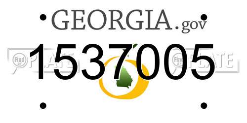 1537005 Georgia License Plate