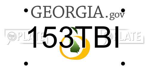 153TBI Georgia License Plate