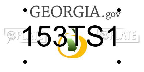 153TS1 Georgia License Plate