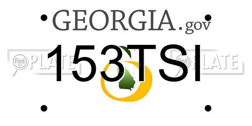 153TSI Georgia License Plate