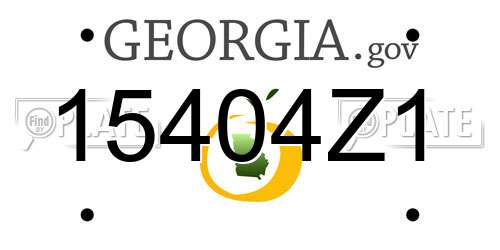15404Z1 Georgia License Plate