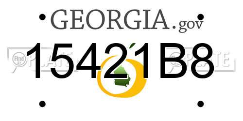 15421B8 Georgia License Plate