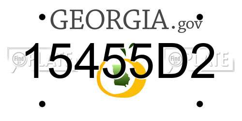 15455D2 Georgia License Plate
