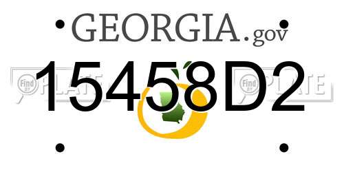15458D2 Georgia License Plate