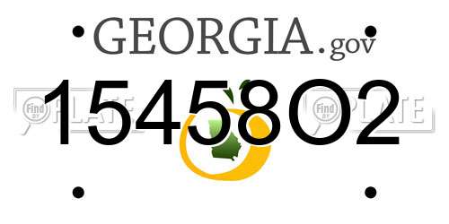 15458O2 Georgia License Plate