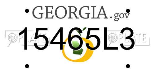 15465L3 Georgia License Plate