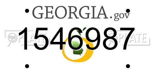 1546987 Georgia License Plate