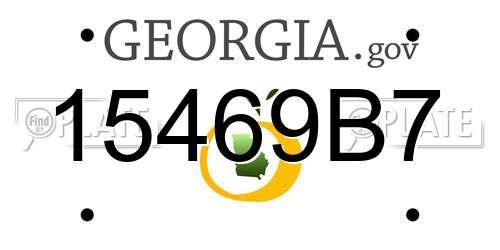 15469B7 Georgia License Plate