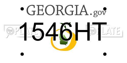 1546HT Georgia License Plate