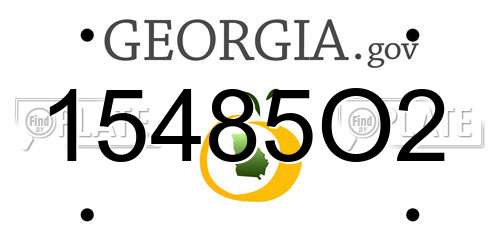 15485O2 Georgia License Plate
