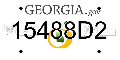 15488D2 Georgia License Plate