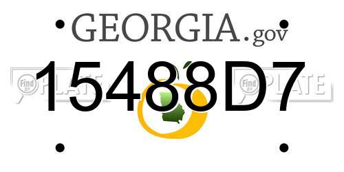 15488D7 Georgia License Plate