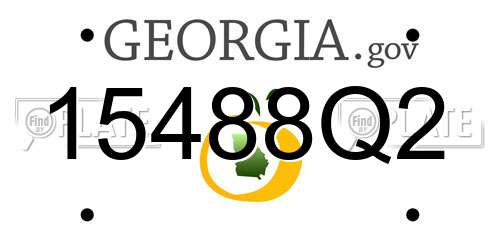 15488Q2 Georgia License Plate