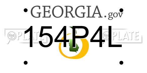 154P4L Georgia License Plate