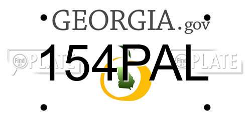 154PAL Georgia License Plate