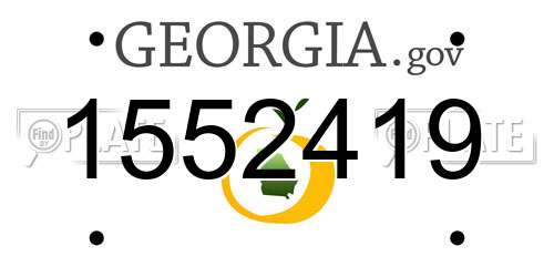 1552419 Georgia License Plate