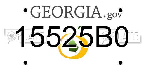 15525B0 Georgia License Plate