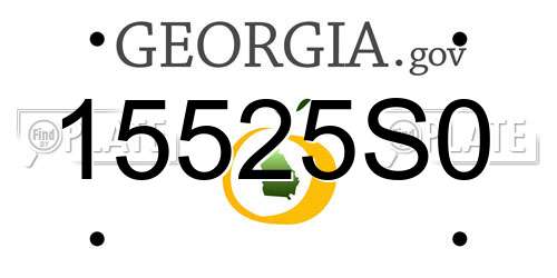15525S0 Georgia License Plate