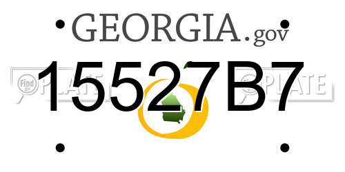 15527B7 Georgia License Plate