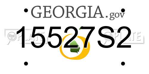 15527S2 Georgia License Plate