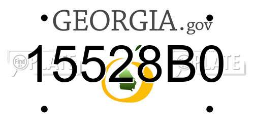 15528B0 Georgia License Plate