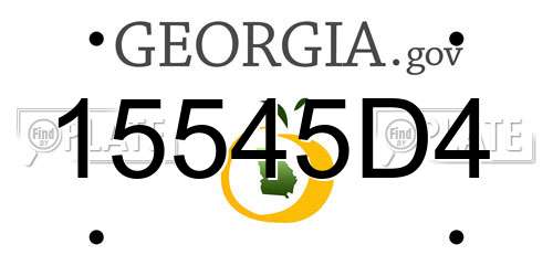 15545D4 Georgia License Plate