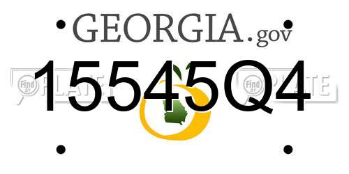 15545Q4 Georgia License Plate