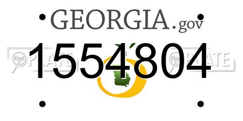 1554804 Georgia License Plate