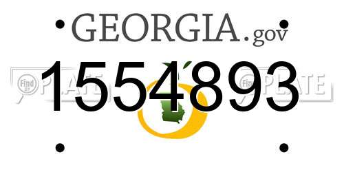1554893 Georgia License Plate