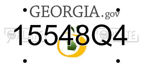 15548Q4 Georgia License Plate