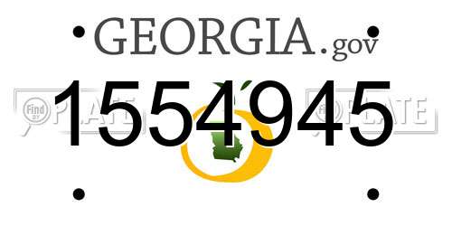1554945 Georgia License Plate