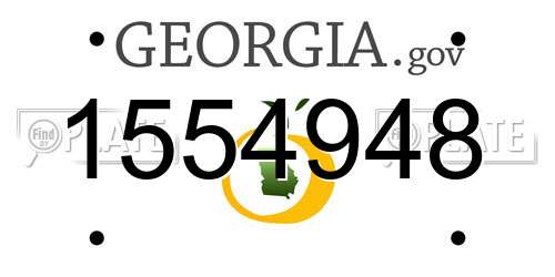 1554948 Georgia License Plate