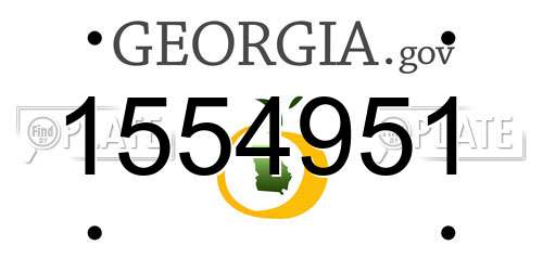 1554951 Georgia License Plate