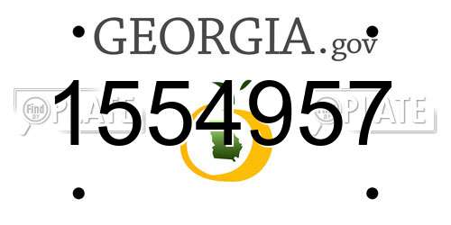 1554957 Georgia License Plate